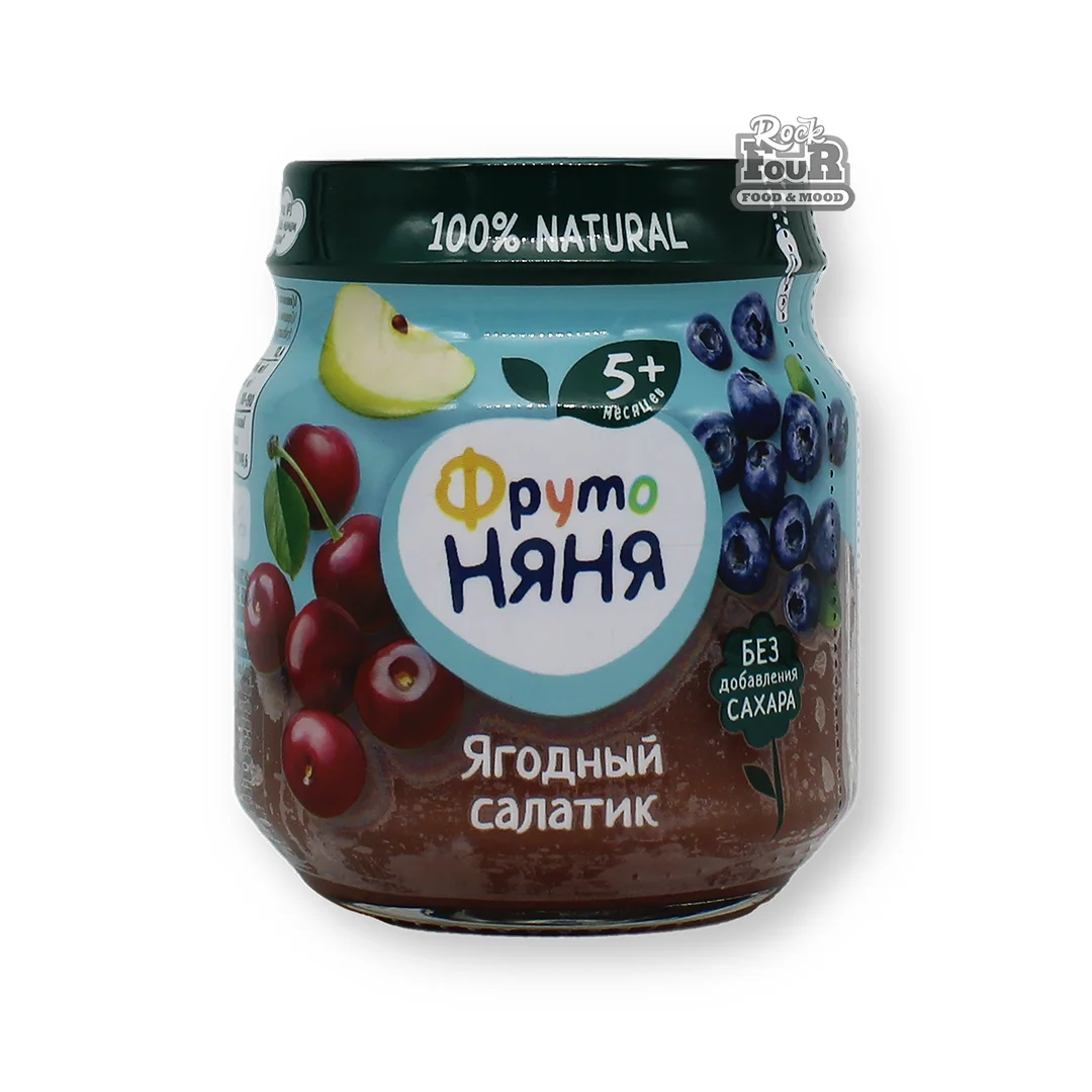 Puree "FrutoNyanya" with apple, cherry and blueberry 100g